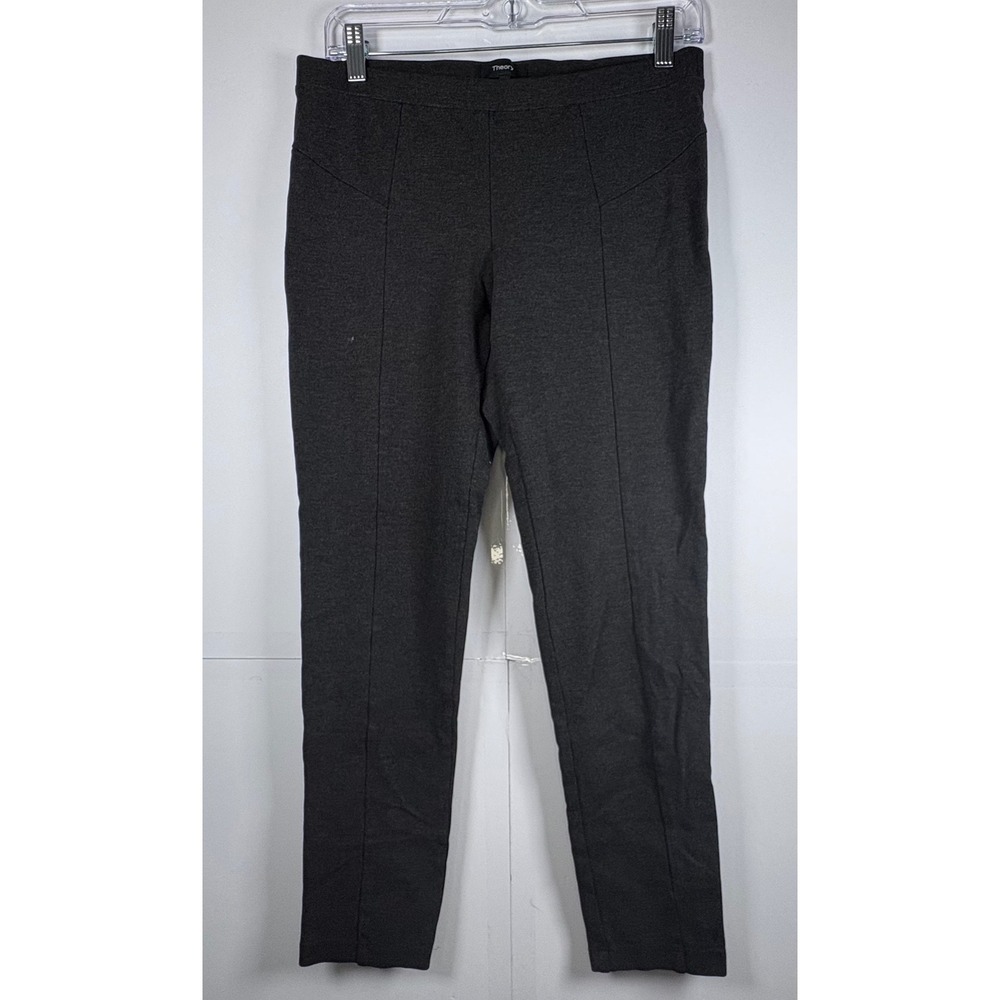 Theory Women's Skinny Fit Trousers Twill Bistretch‎ Charcoal Gray Heather Sz Med